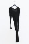 Marc Le Bihan Shoulder Fastest Long -sleeved Dress 2865 Black